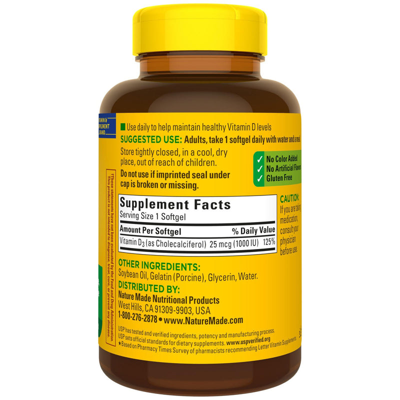 Nature Made Vitamin D3, 650-Ct Softgels