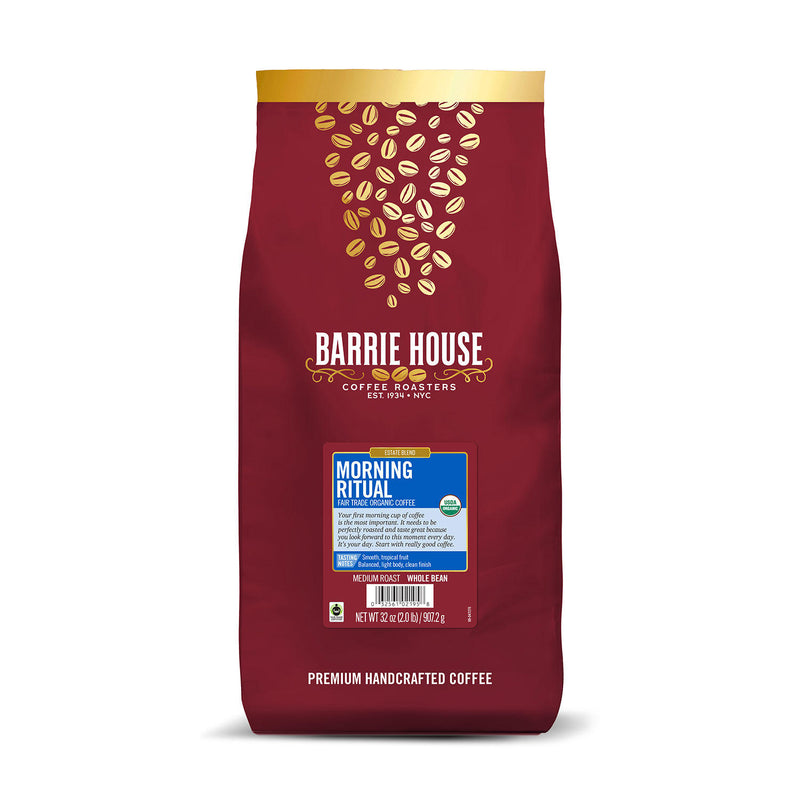 Barrie House Fair Trade Organic Whole Bean Coffee, Morning Ritual (32 oz.)