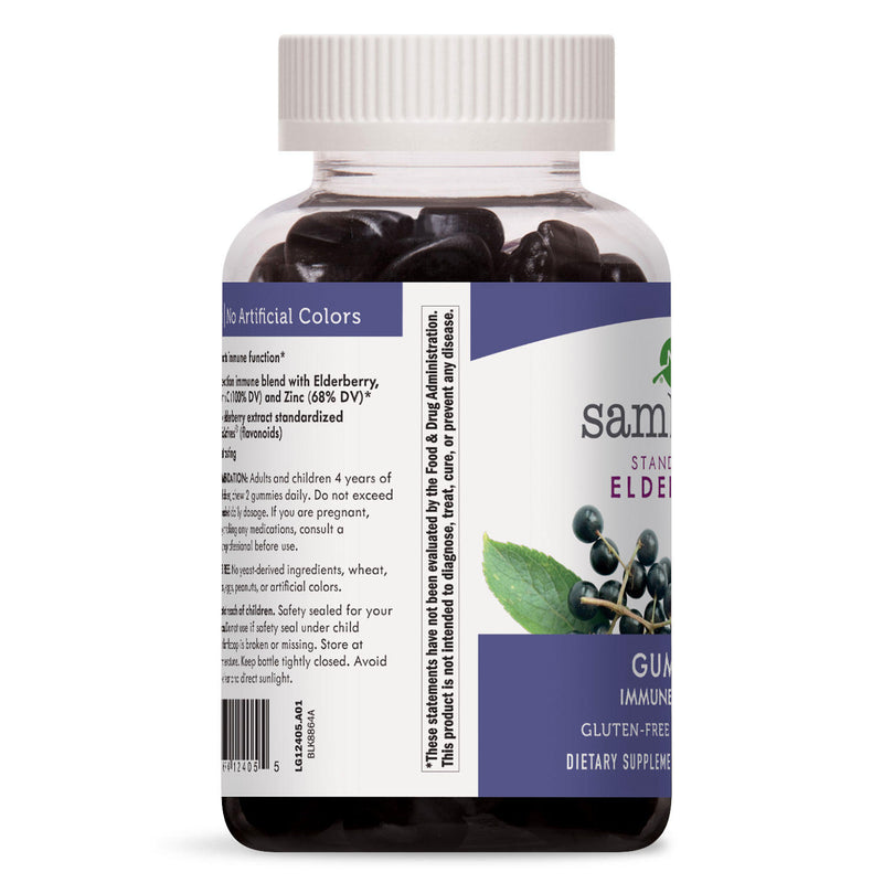 Nature's Way Sambucus Elderberry Herbal Supplement Gummies, Gluten Free (120 ct.)