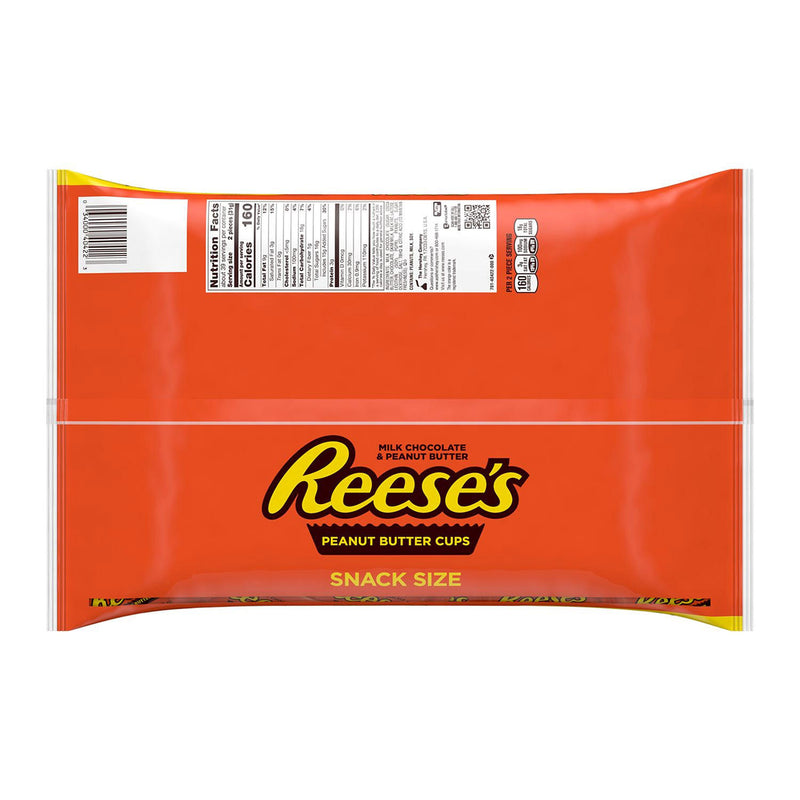 REESE'S Milk Chocolate Peanut Butter Snack Size Cups Candy, Bulk, Value Bag (42.35 oz, 75 Pieces)