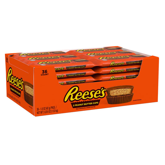 REESE'S Milk Chocolate Peanut Butter Cups Candy (1.5 oz. per pk., 36 pk.)