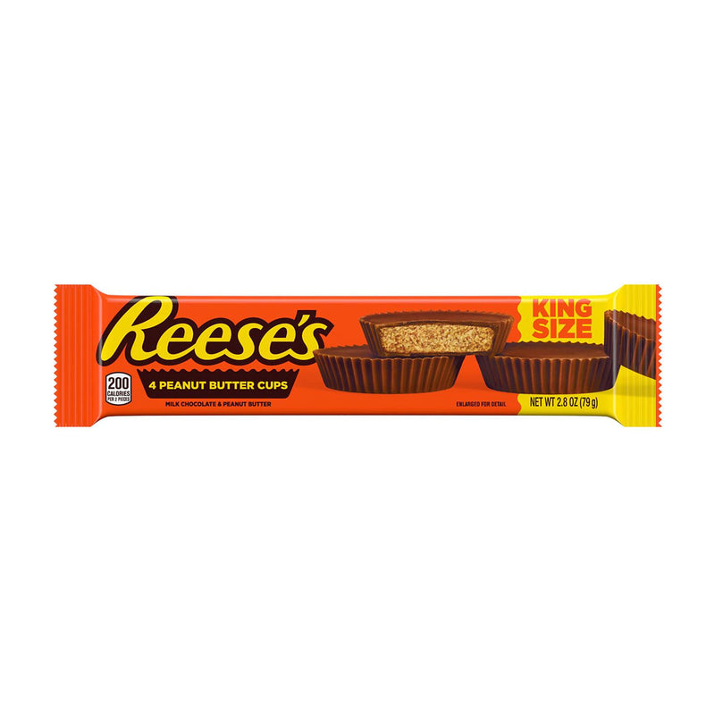 REESE'S Milk Chocolate Peanut Butter King Size Cups Candy (2.8 oz. bars, 24 ct.)