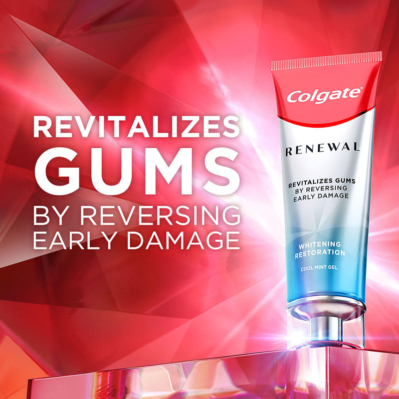 Colgate Renewal Gum Toothpaste, Whitening Restoration, Cool Mint Gel Formula (3.2 oz., 4 pk.)