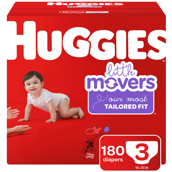 Huggies Little Movers Diapers Size 3 174ct (16-28 lbs)