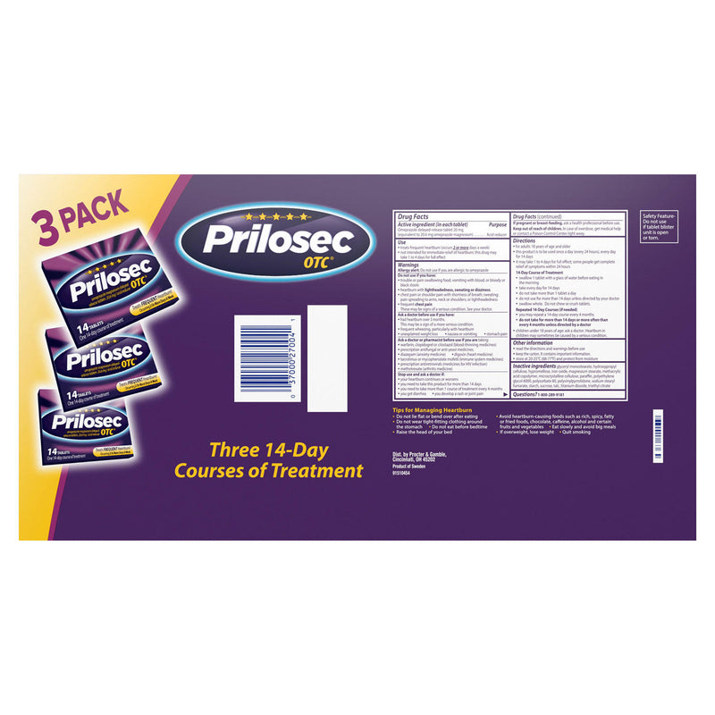 Prilosec OTC Omeprazole Heartburn Medicine and Acid Reducer Tablets -  (42 ct.)