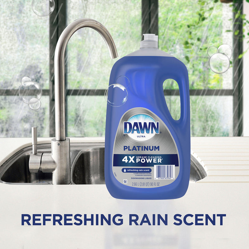 Dawn Platinum Dishwashing Liquid Dish Soap, Refreshing Rain (90 oz.)