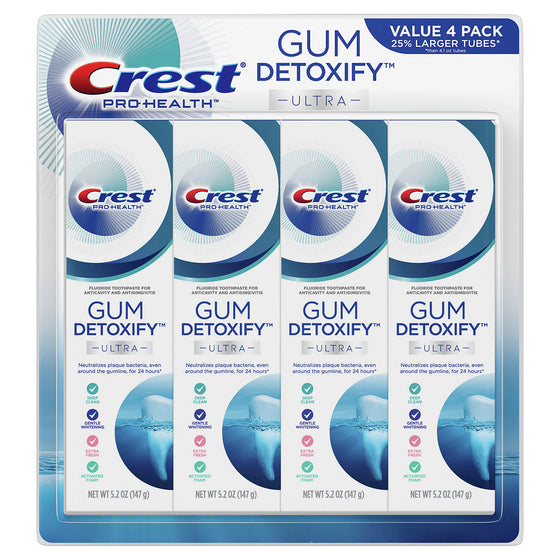 Crest Gum Detoxify Deep Clean Toothpaste (5.2 oz, 4 pk.)