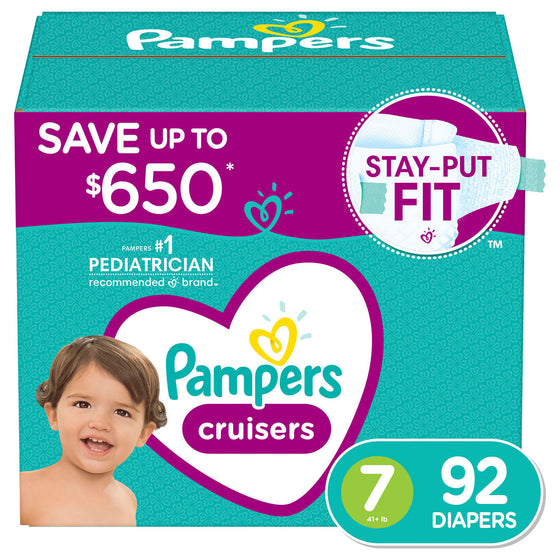 Pampers Cruisers Diapers Size: 7 - 92 ct. (41+ lb.)