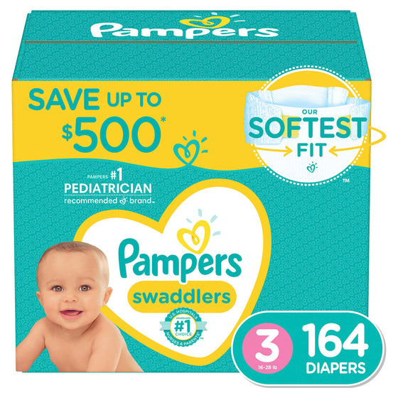 Pampers Swaddlers Diapers  Size: 3 -164 ct. (16-28 lb.)