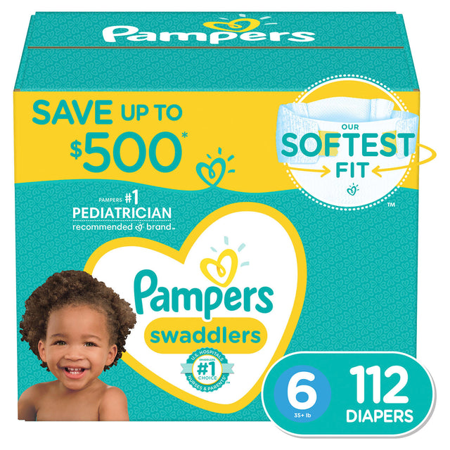 Pampers Swaddlers Diapers  Size: 6 -112 ct. (35+ lb.)