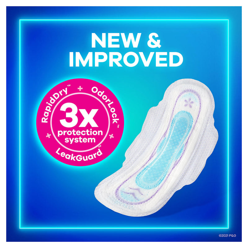 Always Ultra Thin Pads Size 1 Regular Absorbency Unscented with Wings, (96 ct.)