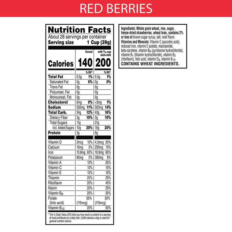 Kellogg's Special K Breakfast Cereal, Red Berries (38 oz.)