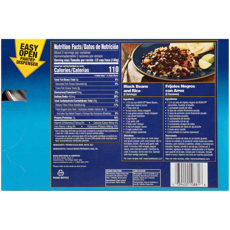 Bush's Black Beans (15 oz., 6 pk.)