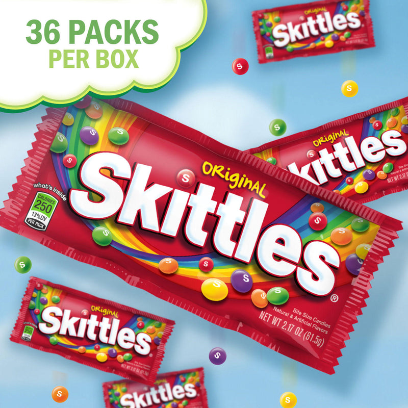 Skittles Original Candy, Full Size, Bulk Fundraiser (2.17oz, 36pk)