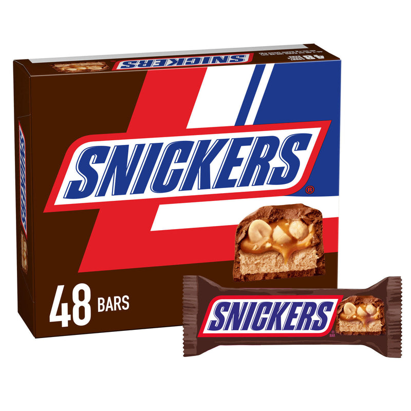 Snickers Chocolate Candy Bars Full Size Bulk Pack (1.86 oz., 48 ct.)