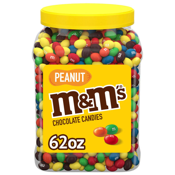 M&M'S Peanut Milk Chocolate Candy Bulk Jar (62 oz.)