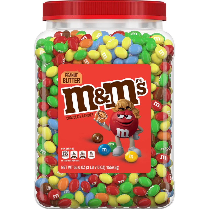 M&M'S Peanut Butter Milk Chocolate Bulk Candy Jar (55 oz.)