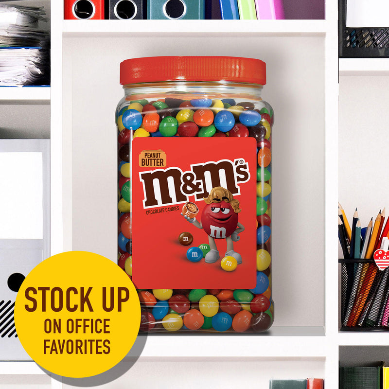 M&M'S Peanut Butter Milk Chocolate Bulk Candy Jar (55 oz.)