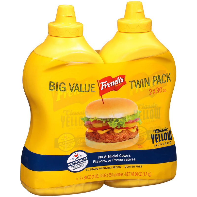 French's 100% Natural Classic Yellow Mustard (30 oz., 2 pk.)