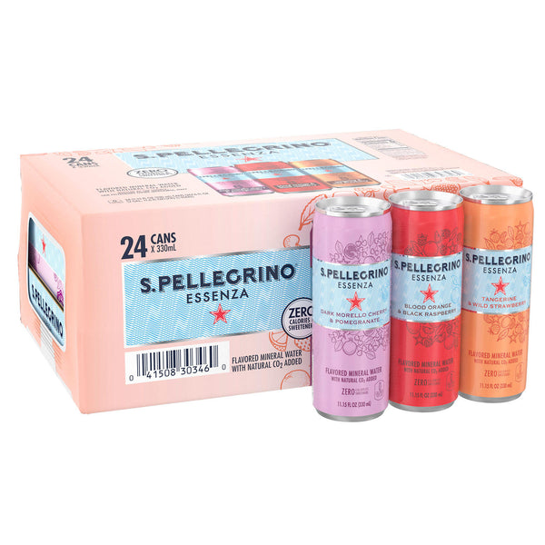 S. Pellegrino Essenza Flavored Mineral Water Variety Pack (11.15 fl. oz., 24 pk.)