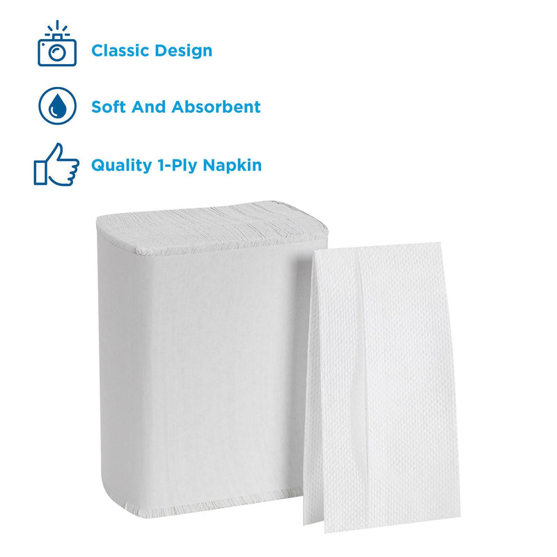 Marathon Tall Fold Dispenser Napkins, 1-Ply, 7" x 13 1/2", White (4500 ct.) Pack of 2