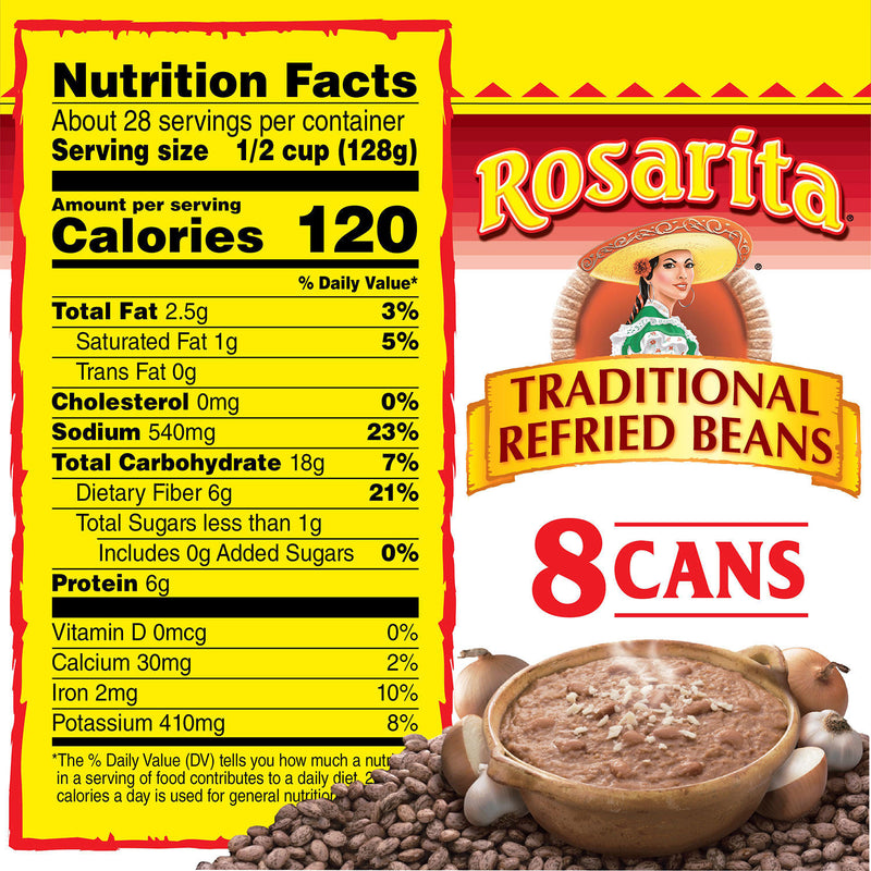 Rosarita Traditional Refried Beans (16 oz., 8 ct.)