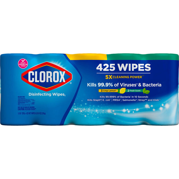 Clorox Disinfecting Wipes Value Pack, Bleach Free Cleaning Wipes (85 per pk., 5 pk.)