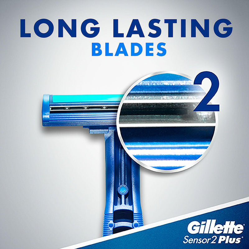 Gillette Sensor2 Plus Pivoting Head + Lubrastrip Men's Disposable Razors (52 ct.)