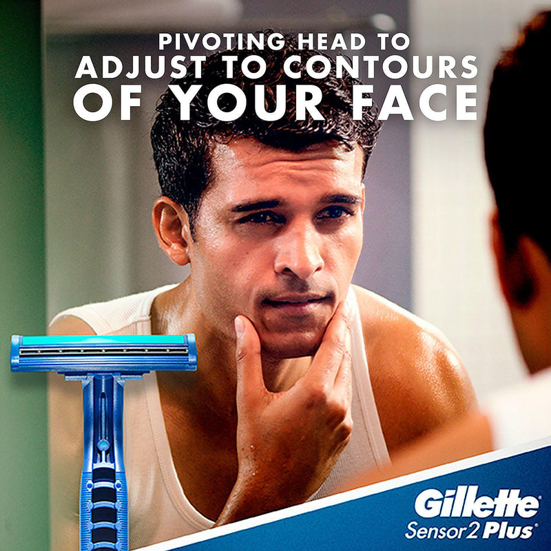 Gillette Sensor2 Plus Pivoting Head + Lubrastrip Men's Disposable Razors (52 ct.)