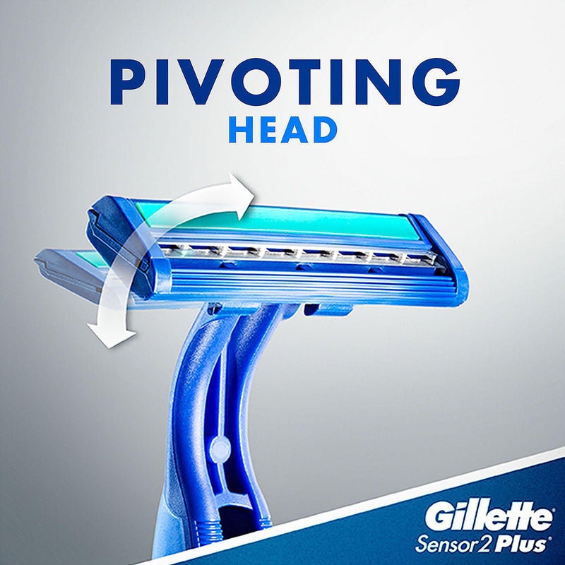 Gillette Sensor2 Plus Pivoting Head + Lubrastrip Men's Disposable Razors (52 ct.)