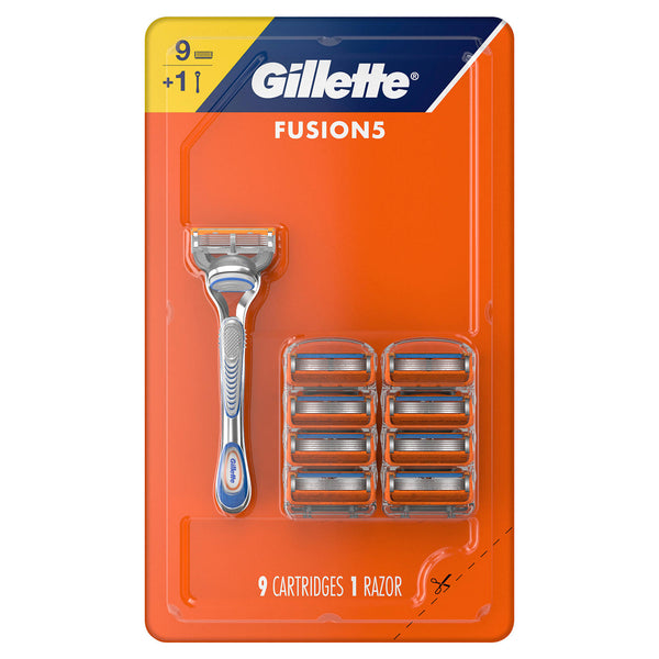 Gillette Fusion5 Men's Razor Handle + 9 Blade Refills