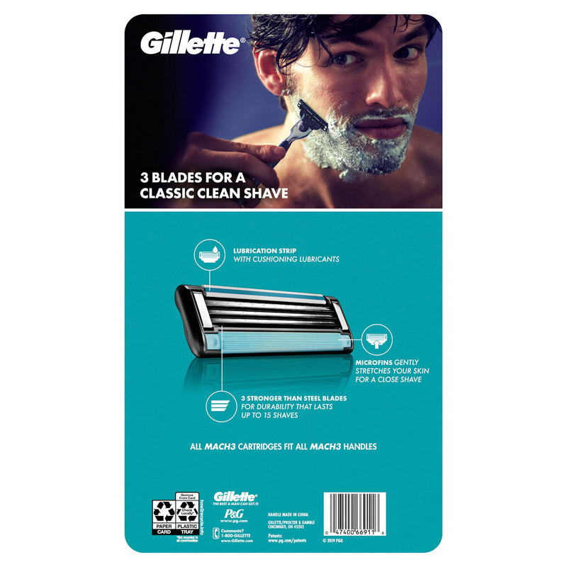 Gillette Mach3 Men's Razor, Handle + 13 Blade Refills