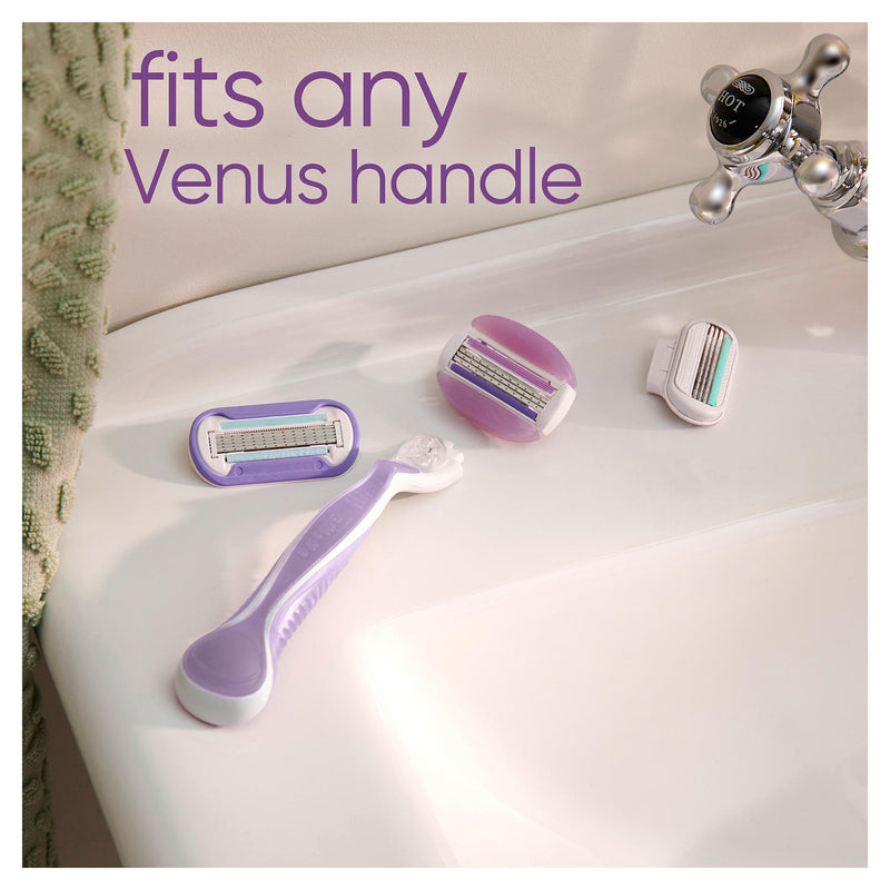 Gillette Venus Comfort Glide Women's Razor Handle and 12 Cartridges, Freesia Scent