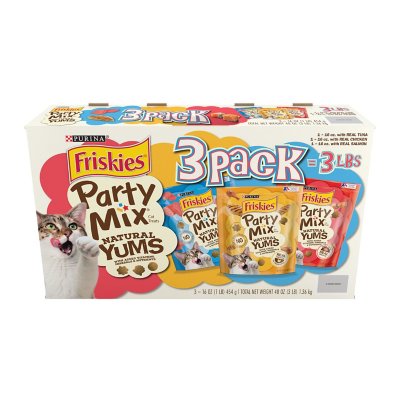 Purina Friskies Party Mix Natural Yums Cat Treats with Real Meat (48 oz.)