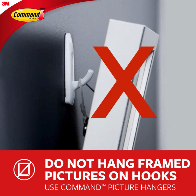 Command Large Utility Hooks, White, 12 Hooks, 18 Strips