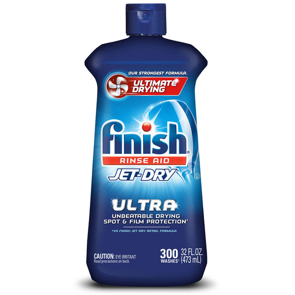 Finish Jet-Dry Ultra Rinse Aid Dishwasher Rinse Agent and Drying Agent (32 oz.)