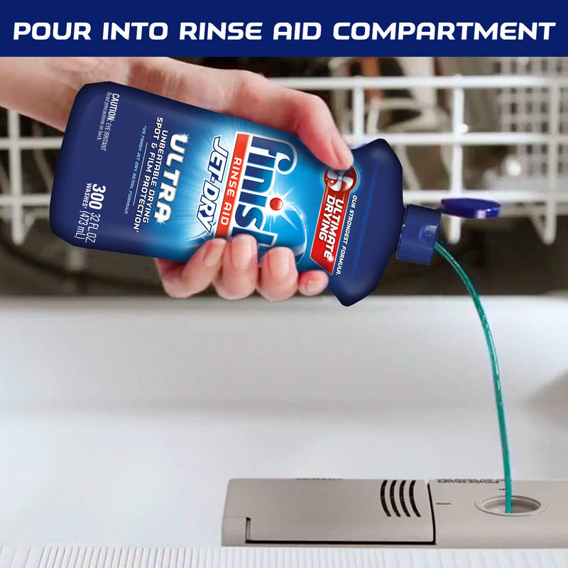 Finish Jet-Dry Ultra Rinse Aid Dishwasher Rinse Agent and Drying Agent (32 oz.)