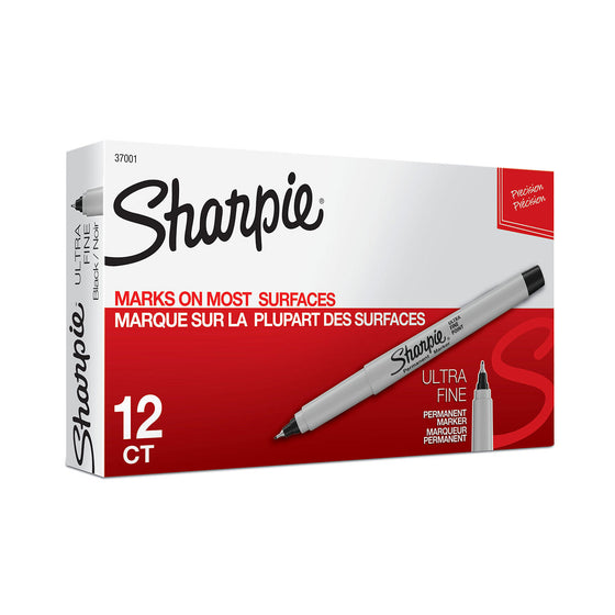 Sharpie Ultra-Fine Permanent Markers, Black, 24 Count