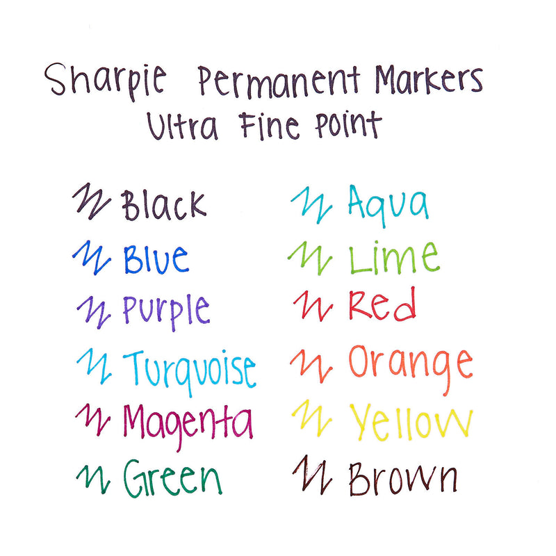 Sharpie Ultra-Fine Permanent Markers, Black, 24 Count