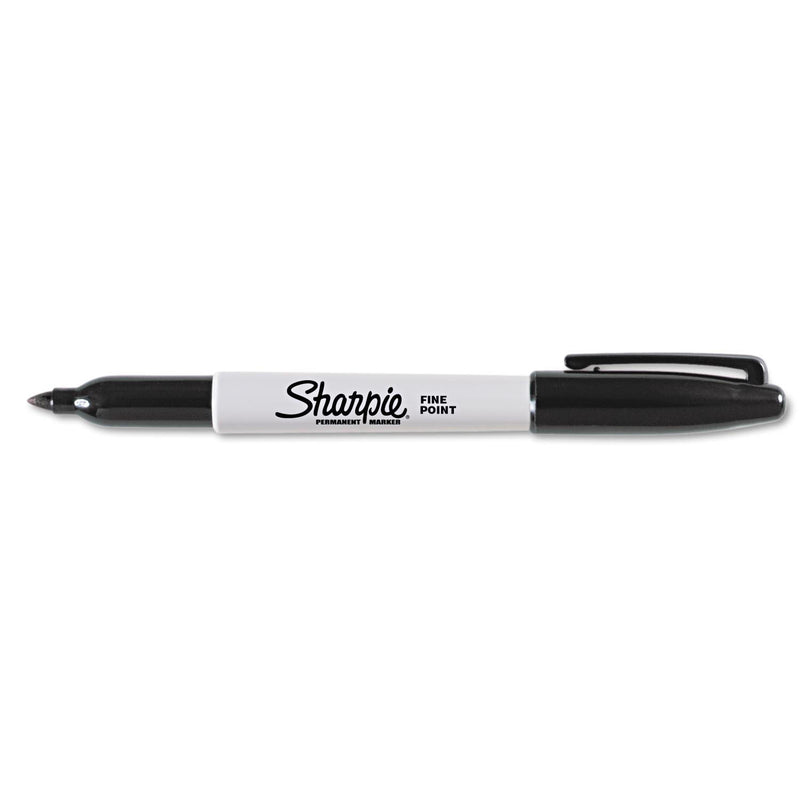 Sharpie Permanent Fine Tip Markers, Black (Pack of 24)