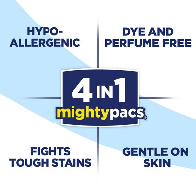 all Mighty Pacs Laundry Detergent, Free Clear for Sensitive Skin (120 ct.)