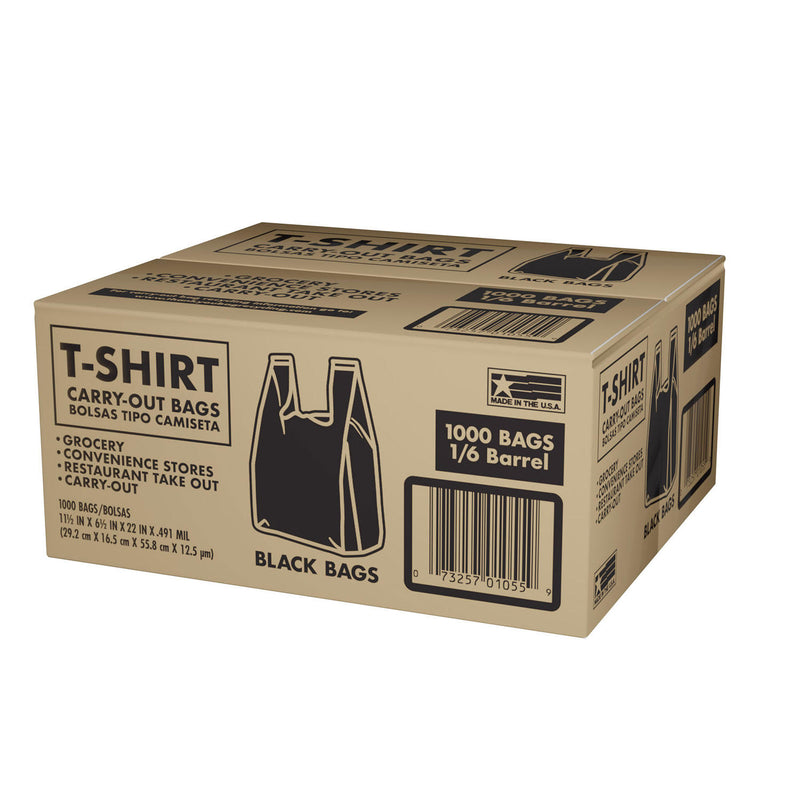 Member's Mark Black T-Shirt Carryout Bags (1,000 ct.)