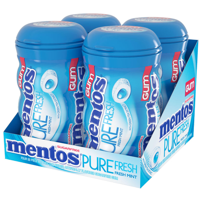 Mentos Pure Fresh Sugar-Free Chewing Gum Fresh Mint (50ct., 4pk.)