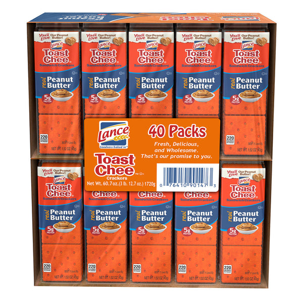 Lance Toasty Peanut Butter Sandwich Crackers (1.29 oz., 40 ct.)