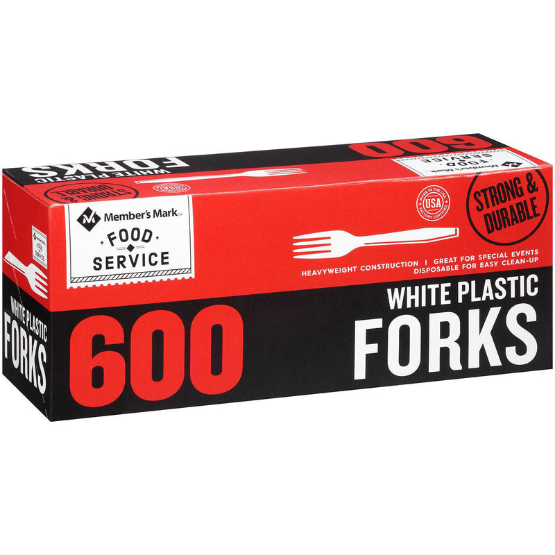 Member's Mark White Plastic Forks (600 ct.)