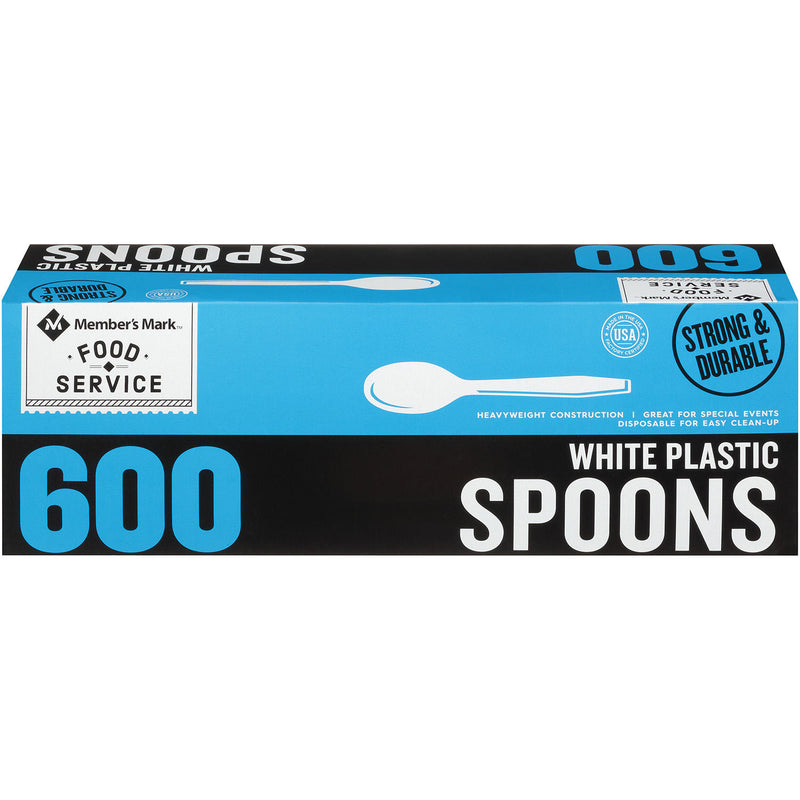 Member's Mark White Plastic Spoons (600 ct.)