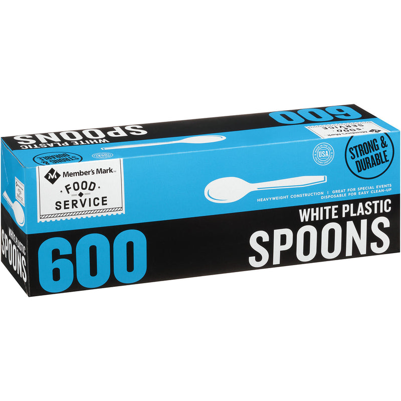 Member's Mark White Plastic Spoons (600 ct.)