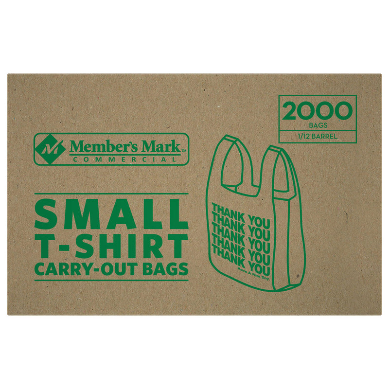 Small T-Shirt Carry-Out Bags (2,000 ct.)