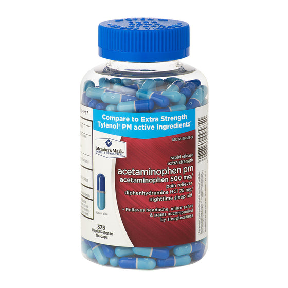 Member's Mark Acetaminophen PM Gelcaps (375 ct.)