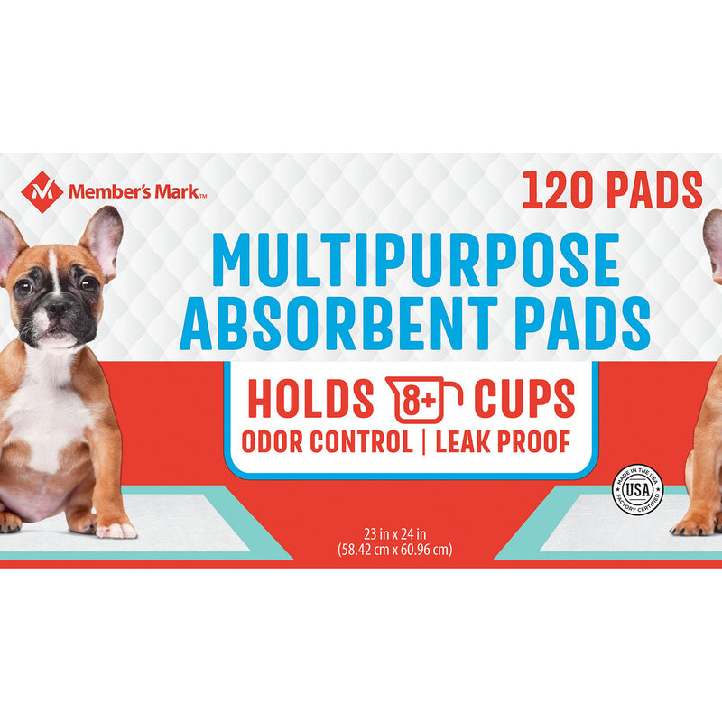 Member's Mark Pet Training Pads, 23" x 24" (120 ct.)